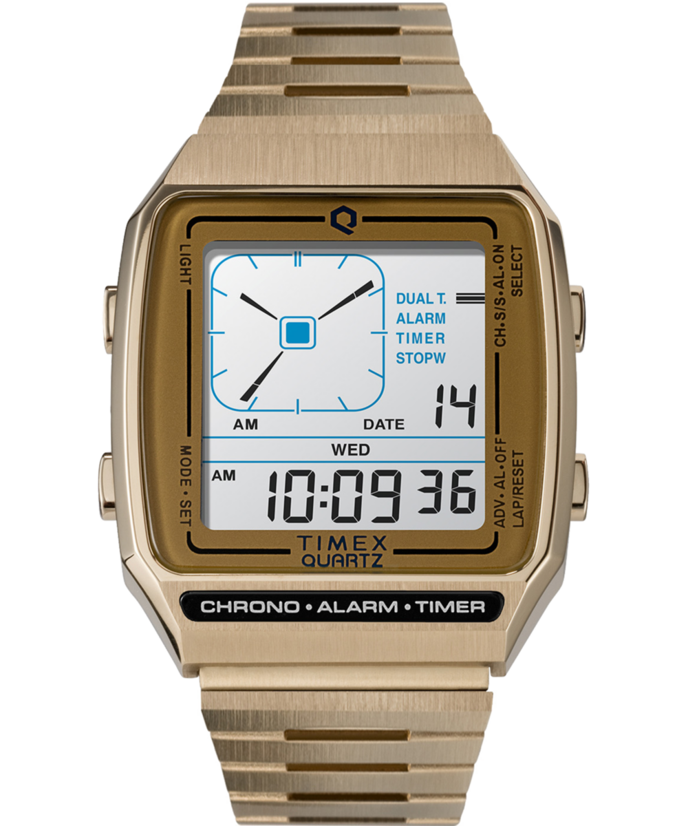 Q Timex Reissue Digital LCA 32.5mm Stainless Steel Bracelet