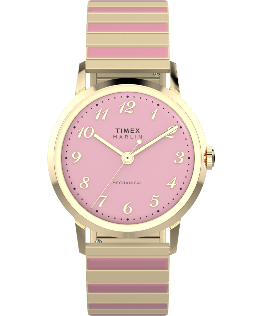 TIMEX × BEAMS BOY / Original Camper PINK Marlin® Hand-Wound 34mm Stainless Steel Expansion Band Watch