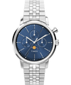 Marlin® Moon Phase 40mm Stainless Steel Bracelet Watch