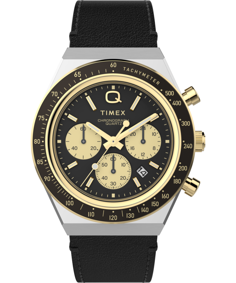 Q Timex® Chronograph 40mm Leather Strap Watch - TW2W64300 | Timex EU