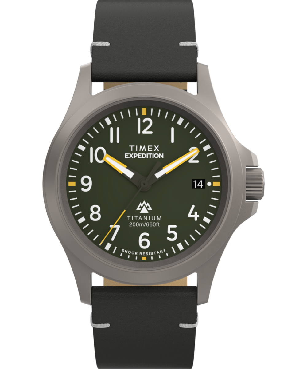 Expedition Titanium 38mm Leather Strap Watch - TW2W78100 | Timex EU