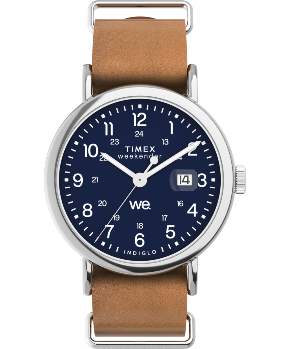 TIMEX クォーツ腕時計 シルバー/ブラウン Weekender 40mm Leather Strap Watch - TW2W86800 | Timex EU