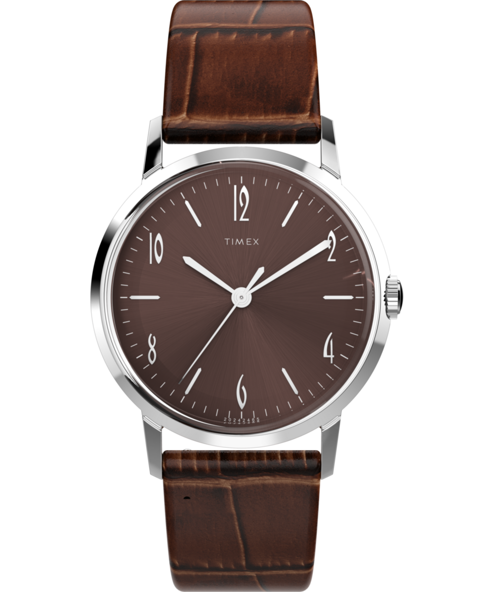 Marlin® Hand-Wound 34mm Leather Strap Watch - TW2W93300 | Timex EU