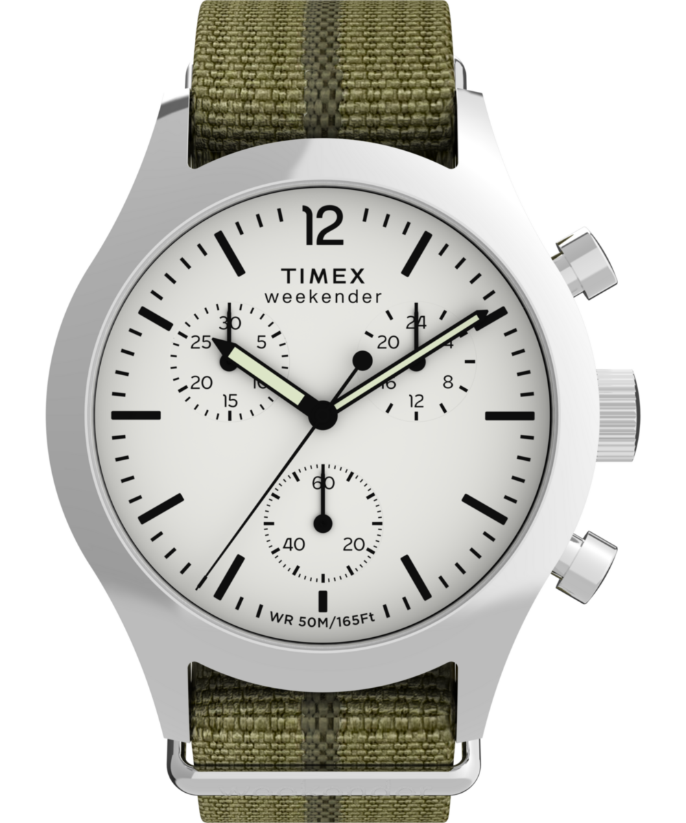 【美品】TIMEX Weekender（最新モデル） Timex Weekender New England Chronograph 40mm Eco-Conscious Fabric