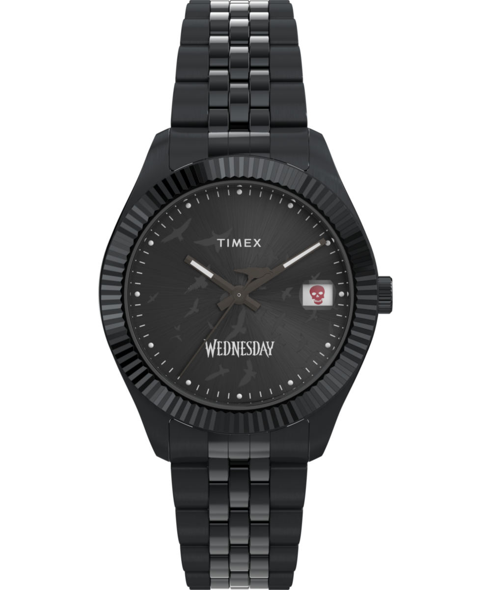 Timex x Wednesday Timex Legacy 36mm Stainless Steel Bracelet Watch Timex x Wednesday Timex Legacy 36mm Stainless Steel Bracelet Watch