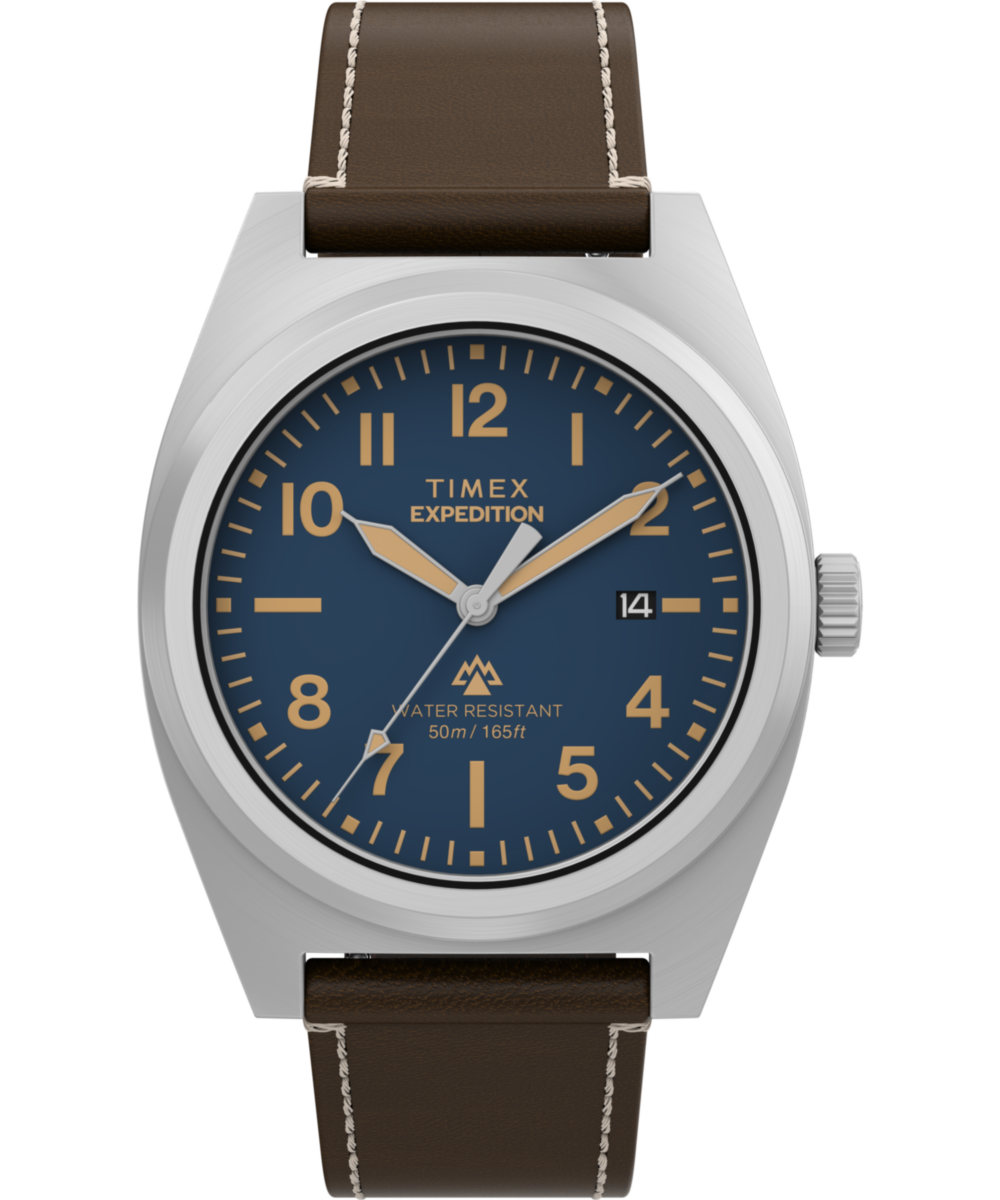 Expedition® Capstone 39mm Eco-Friendly Leather Strap Watch