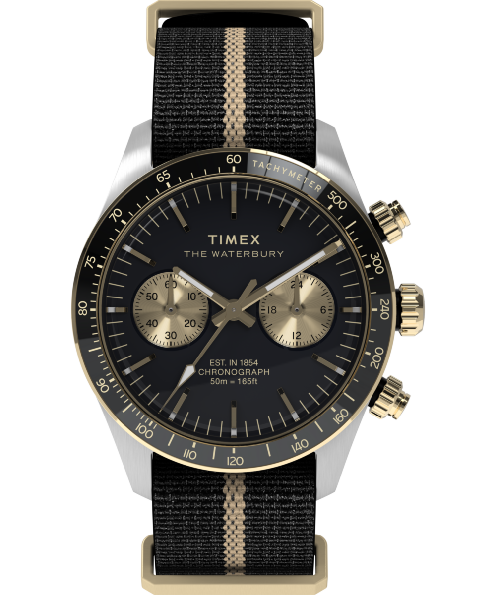 ブリッジオブタイムズ Waterbury Heritage Chronograph 39mm Fabric Strap Watch - TW2Y35400