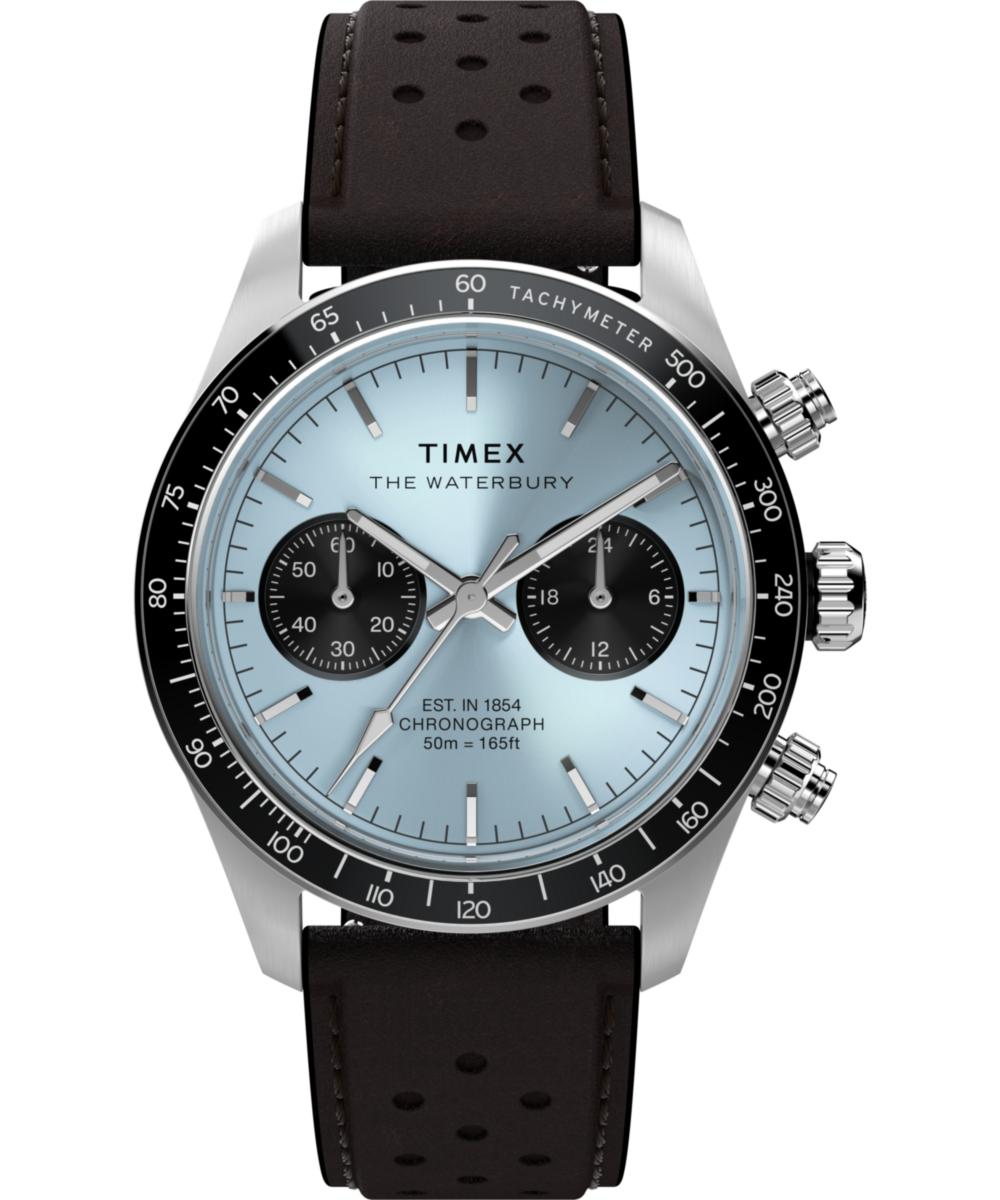 Waterbury Heritage Chronograph 39mm Leather Strap Watch