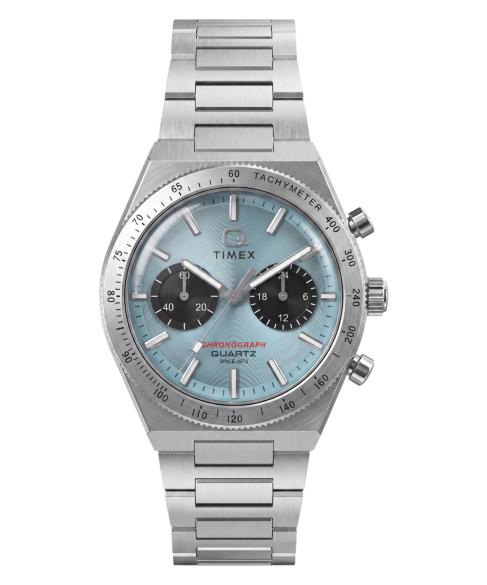 ルビ Q Timex Continental Chronograph 36mm Stainless Steel Bracelet