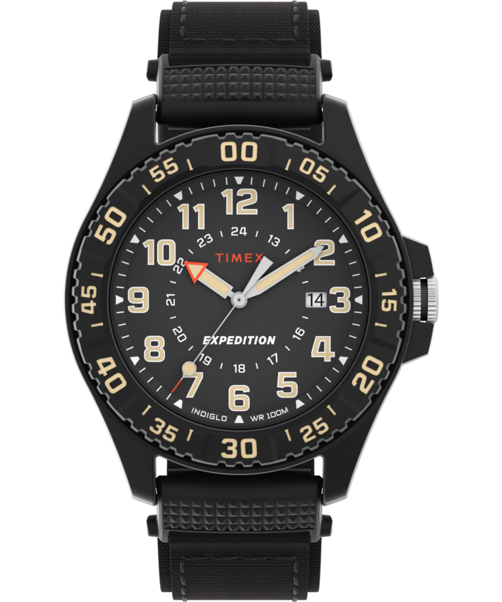Expedition® Acadia Rugged 42mm Mixed Material Fabric Strap Watch