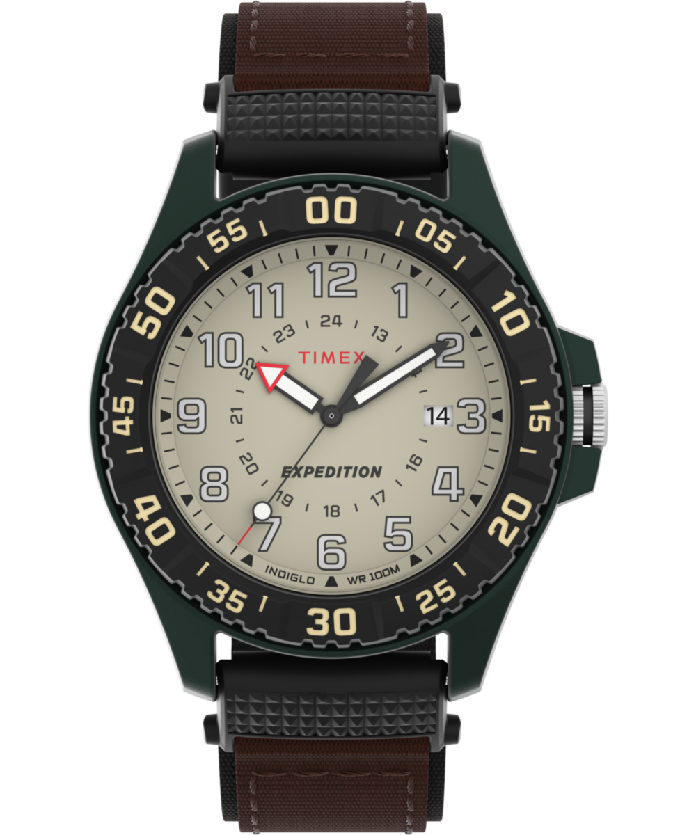 ティーケル Expedition® Acadia Rugged 42mm Mixed Material Fabric Strap Watch