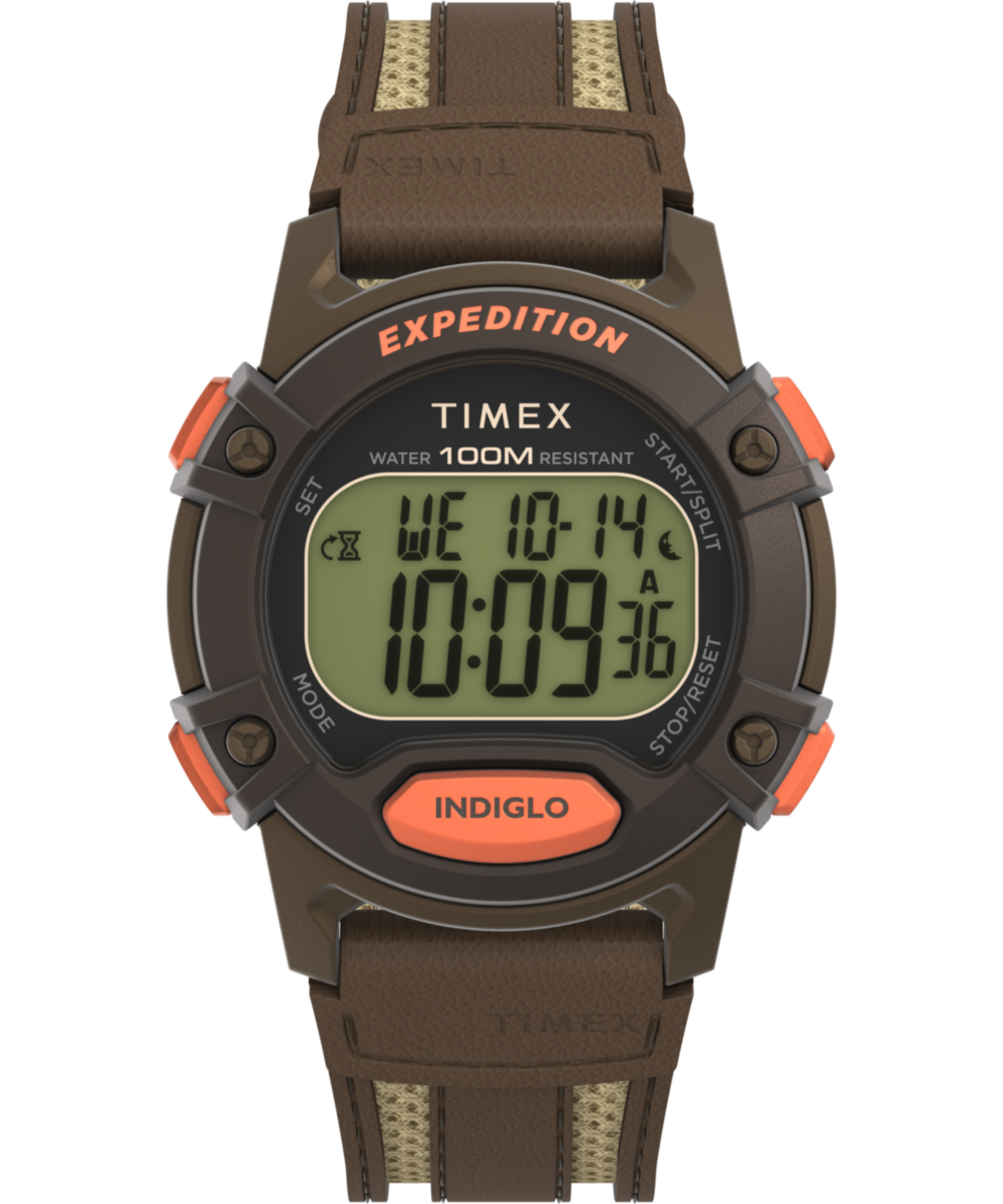 Expedition CAT5 40mm Leather and Fabric Strap Watch - TW4B30400