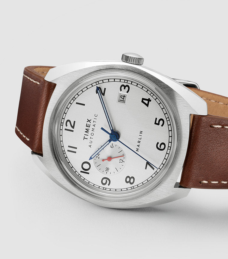 Timex watch best sale with leather band