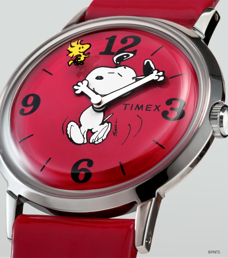 Timex x peanuts exclusively for todd snyder on sale 34mm leather strap watch