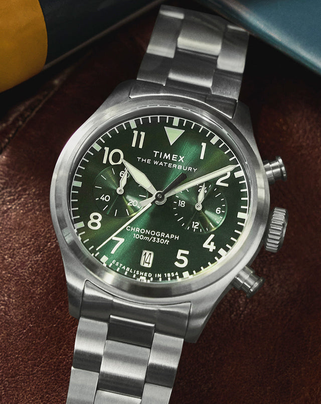 Waterbury Ace Chronograph 41mm Stainless Steel Bracelet Watch