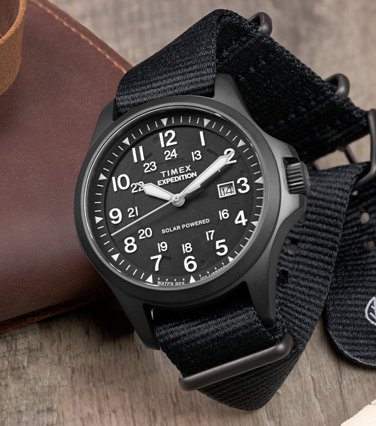 Expedition® Field Post Solar 41mm Eco-Conscious Fabric Strap Watch