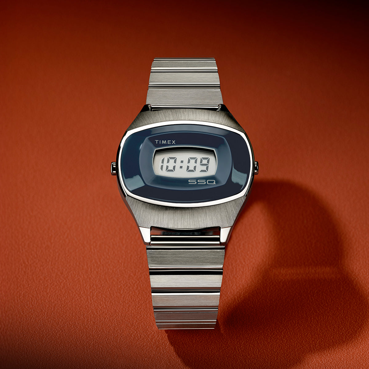 Q Timex® 1975 SSQ Digital Reissue 38mm Stainless Steel Bracelet