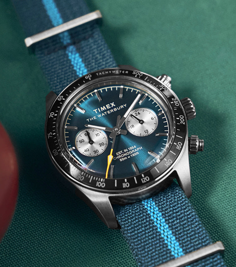 Waterbury Heritage Chronograph 39mm Fabric Strap Watch - TW2Y39000