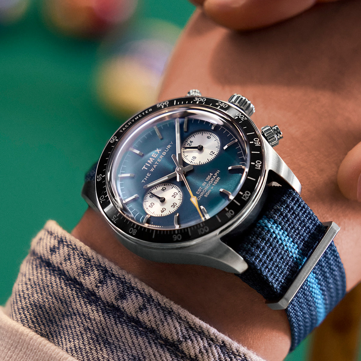 デオキシス リミテッド ウォッチ Waterbury Heritage Chronograph 39mm Fabric Strap Watch - TW2Y39000