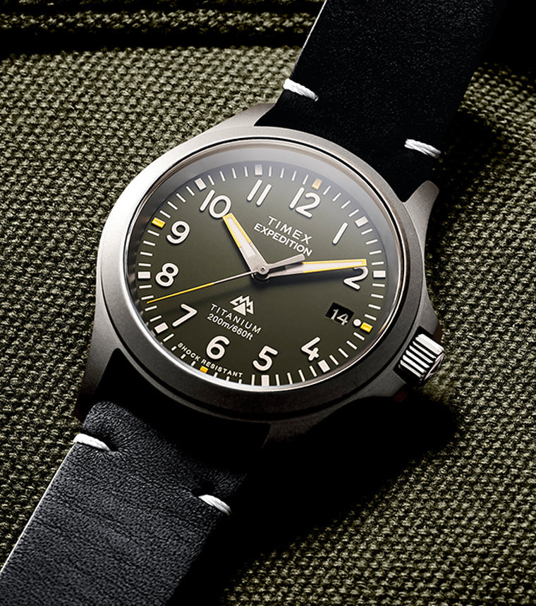 Expedition Titanium 38mm Leather Strap Watch - TW2W78100 | Timex EU