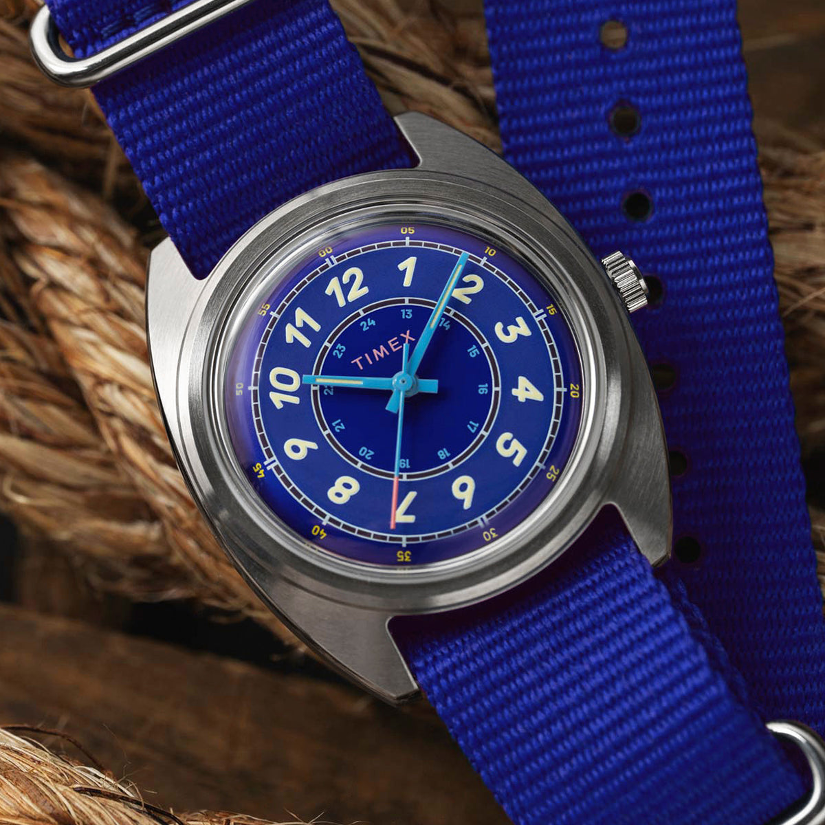 Worn & Wound x Timex Whirlpool 37mm Fabric Strap Watch - TW2Y52200