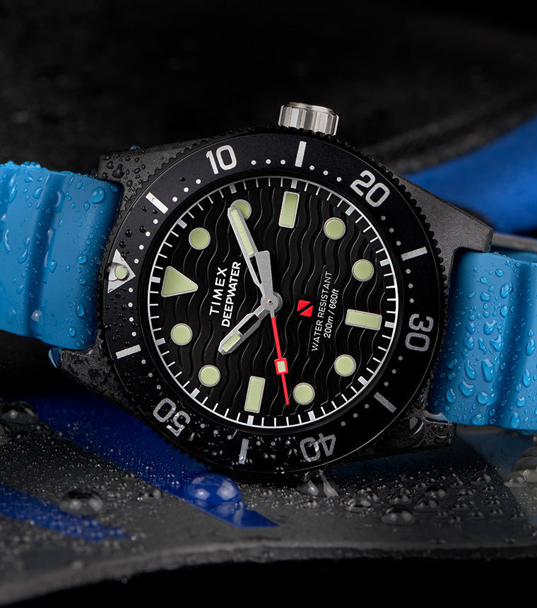 Deepwater Reef 200 XCF 43mm Synthetic Rubber Strap Watch