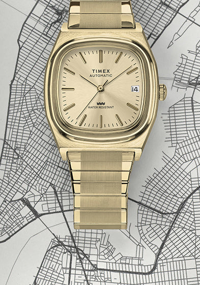 Timex® Automatic 1983 E Line Reissue 34mm Gold-Tone