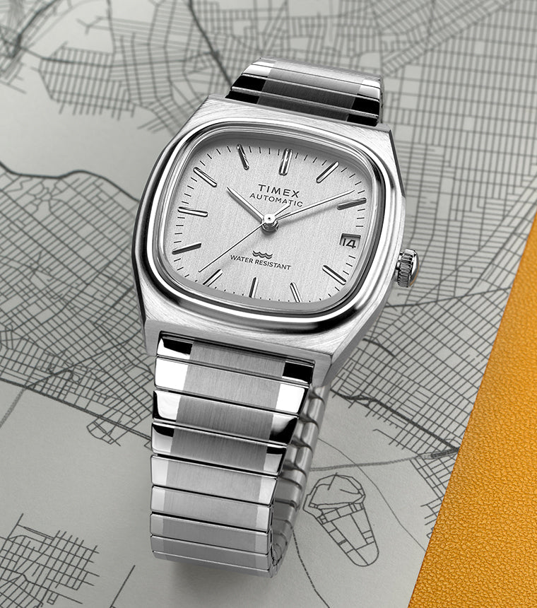 timex automatic 1983 e-line reissue dress watch Timex Automatic 1983 E Line Reissue
