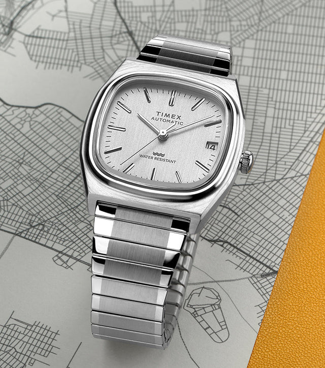 Timex® Automatic 1983 E Line Reissue 34mm Stainless Steel