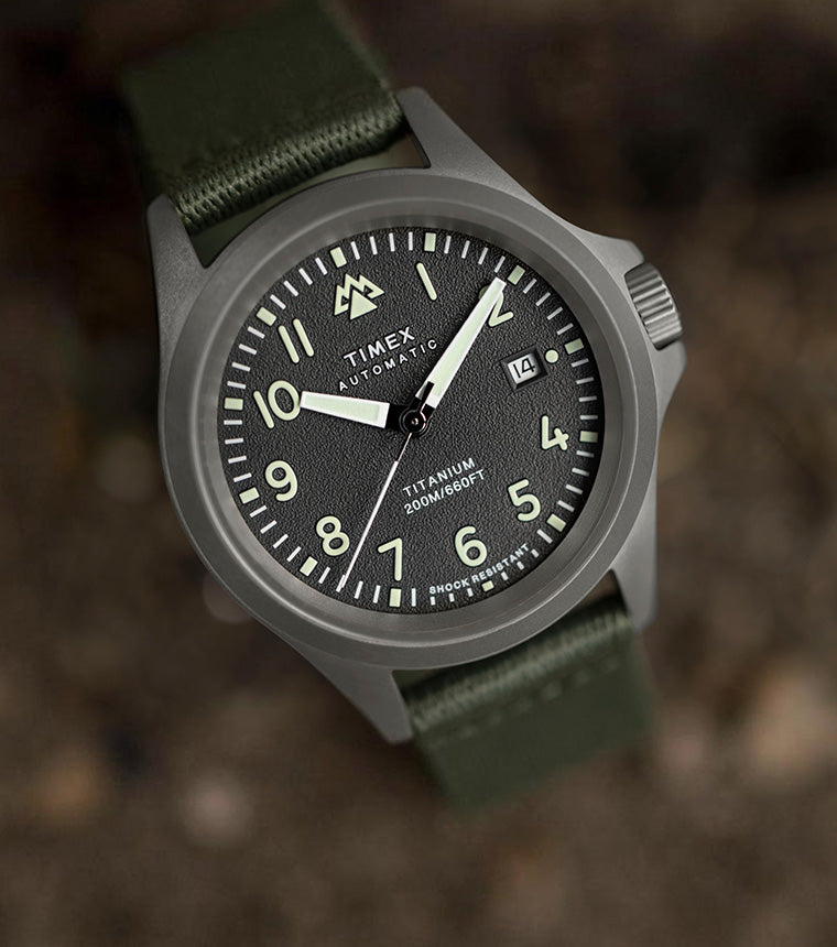 Expedition® Field Post Titanium Automatic 41mm Recycled Fabric