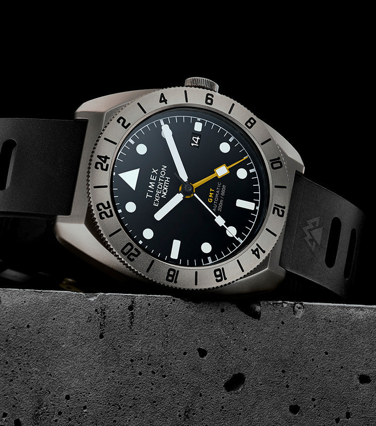 Expedition GMT Titanium Automatic 41mm Silicone Strap Watch