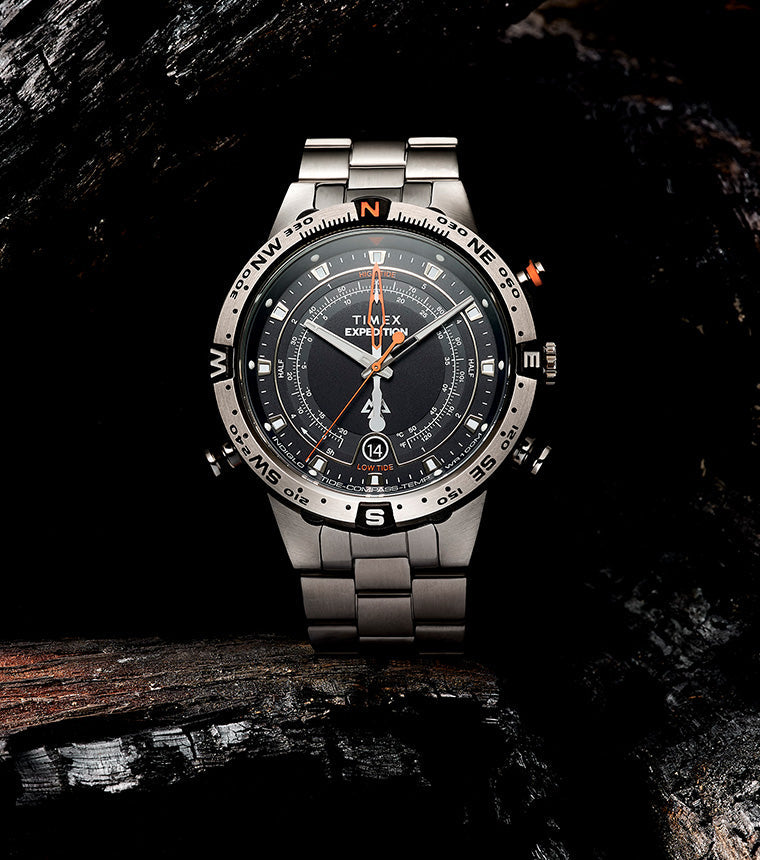 Expedition Tide-Temp-Compass 45mm Stainless Steel Bracelet Watch