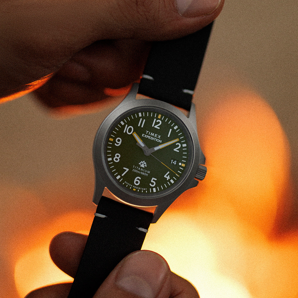 Expedition Titanium 38mm Leather Strap Watch - TW2W78100 | Timex EU