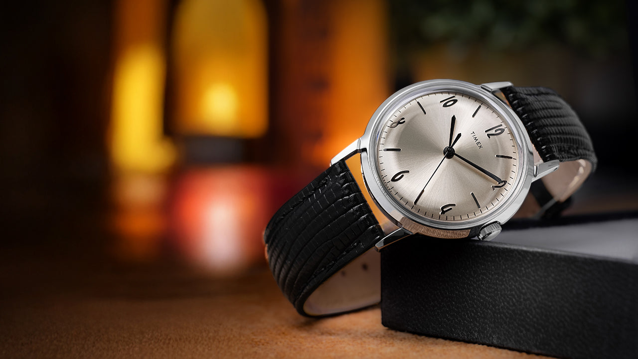 Marlin® Hand-Wound 34mm Leather Strap Watch - TW2R47900 | Timex EU