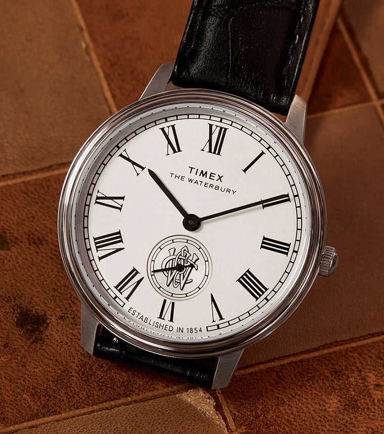 Waterbury Metropolitan Sub-Second 39mm Leather Strap Watch