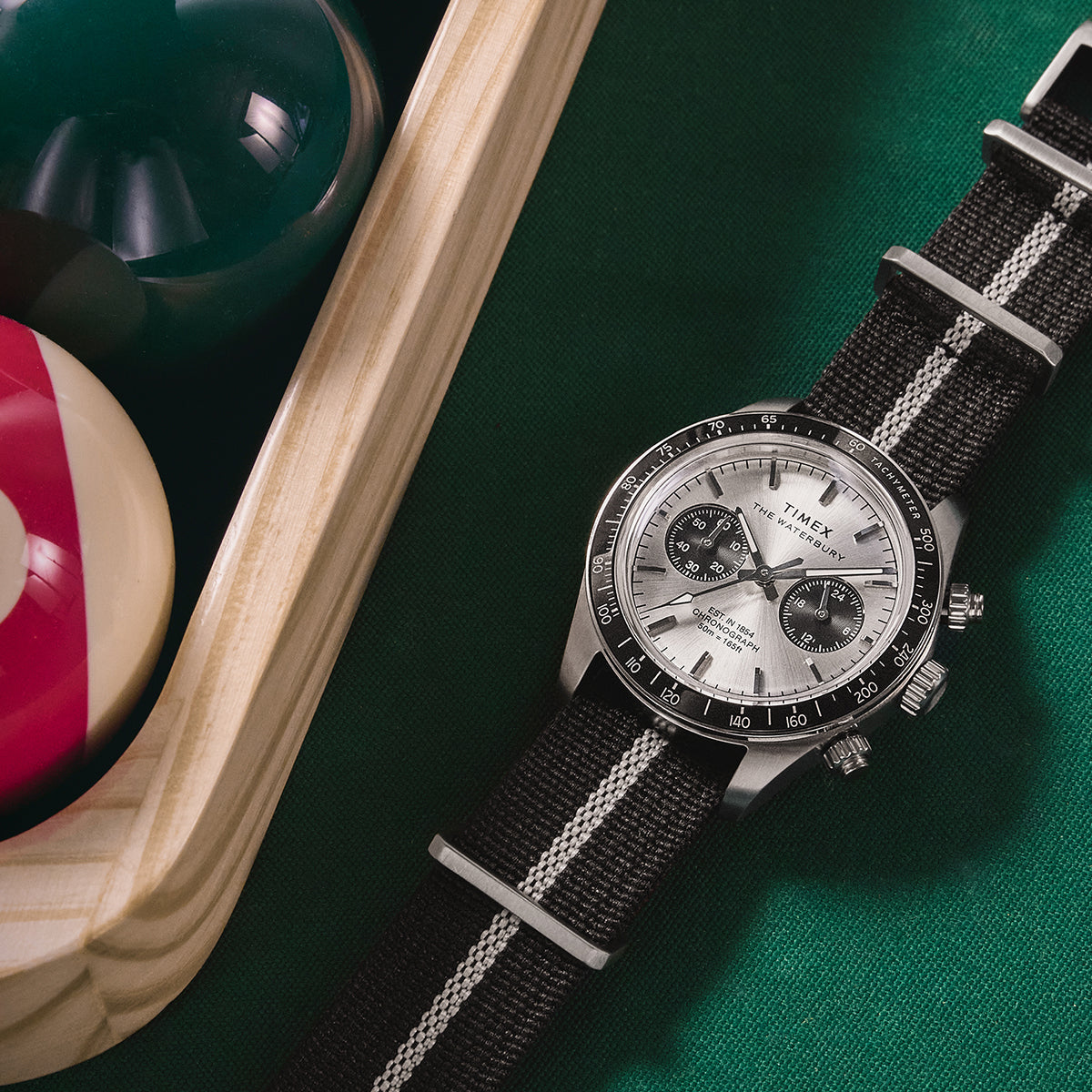 Waterbury Heritage Chronograph 39mm Fabric Strap Watch - TW2Y35500