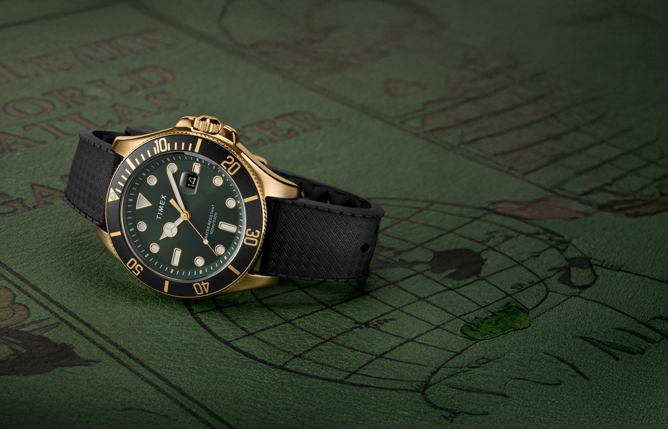 Harborside Coast 44mm Synthetic Rubber Strap Watch - TW2Y05300
