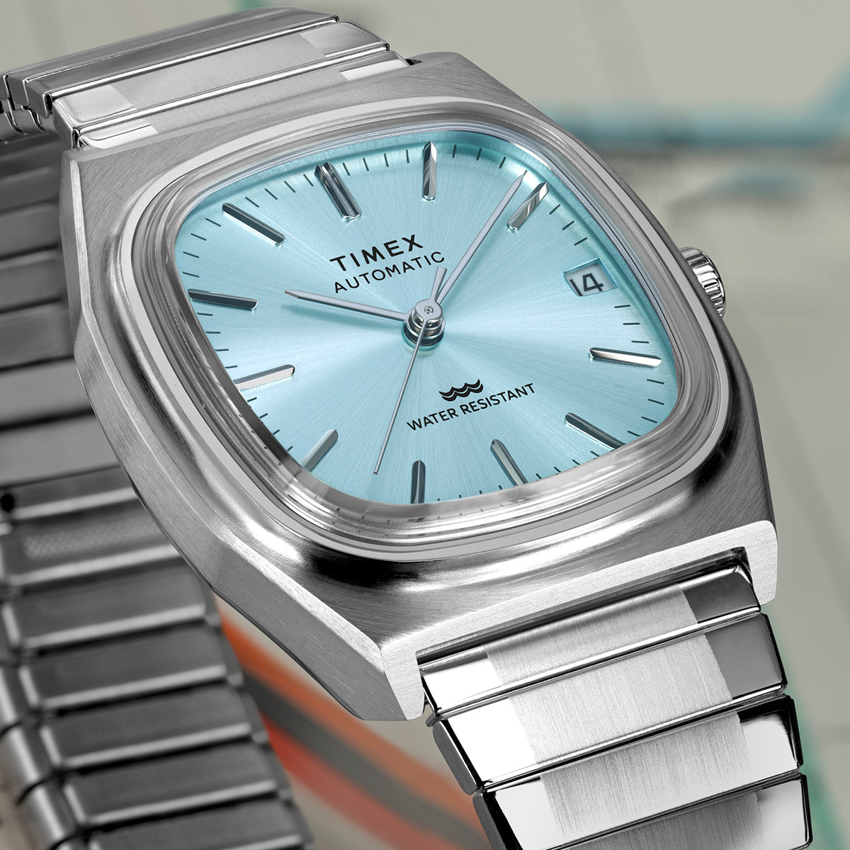 Timex® Automatic 1983 E Line 34mm Stainless Steel Expansion Band