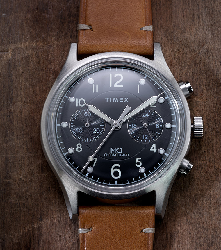 MK1 Chronograph 40mm Leather Strap Watch - TW2Y71100 | Timex EU