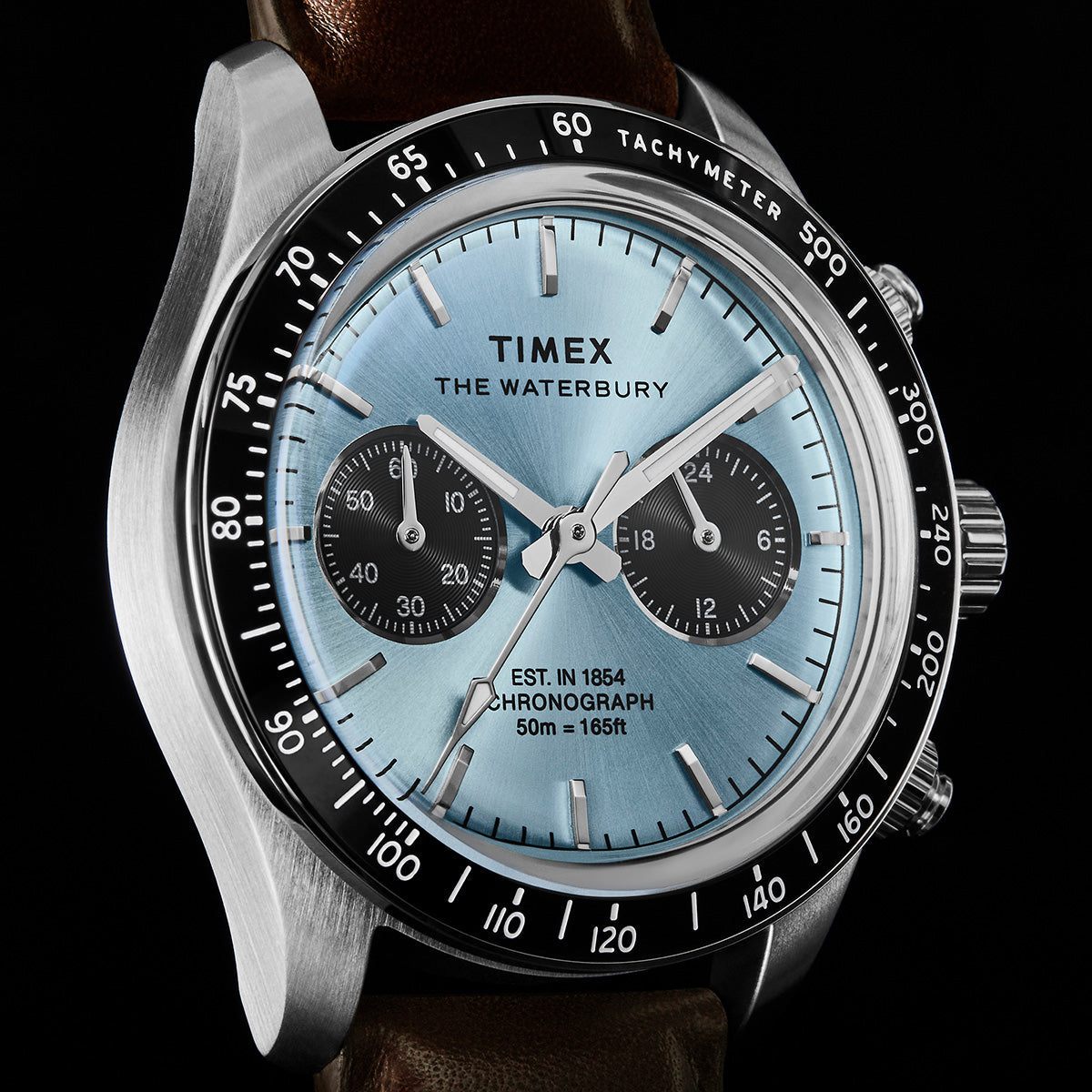 Waterbury Heritage Chronograph 39mm Leather Strap Watch