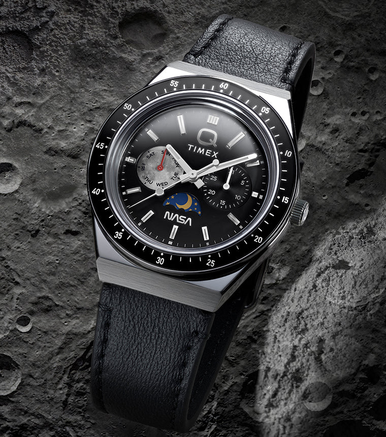 Q Timex NASA 40mm Leather Strap Watch - TW2Y56800 | Timex EU