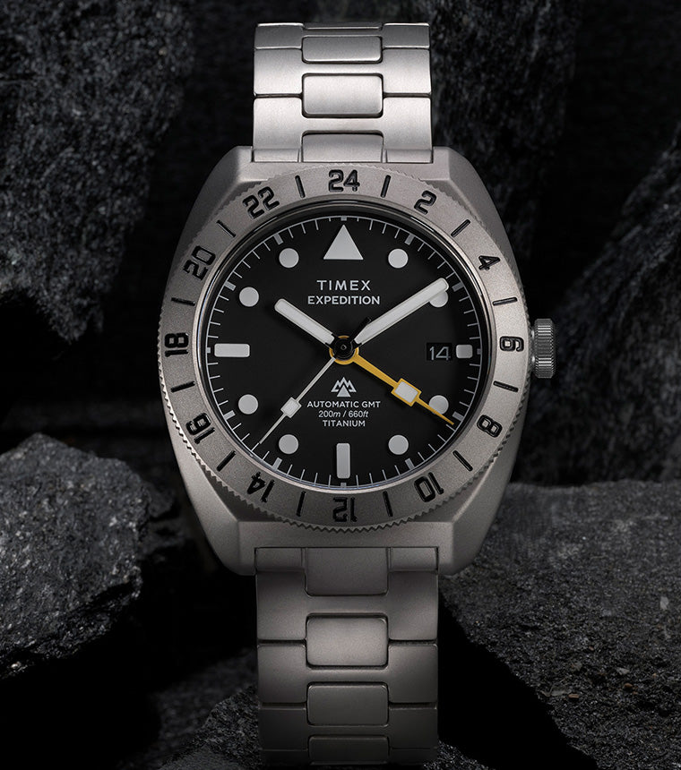 Expedition® Pioneer Titanium Automatic GMT 41mm Titanium Bracelet