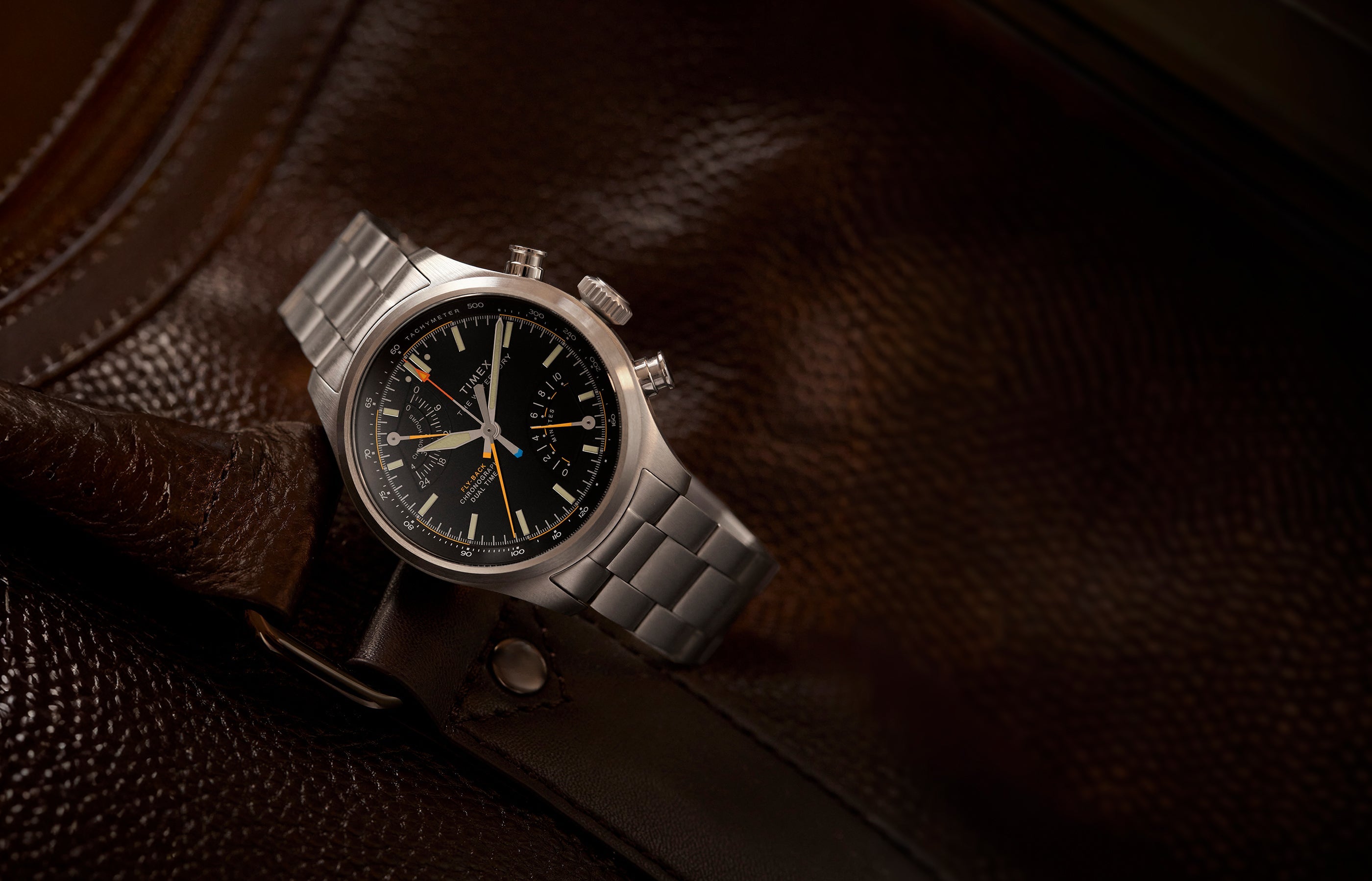 Waterbury Ace Fly-Back Chronograph 43mm Stainless Steel Bracelet