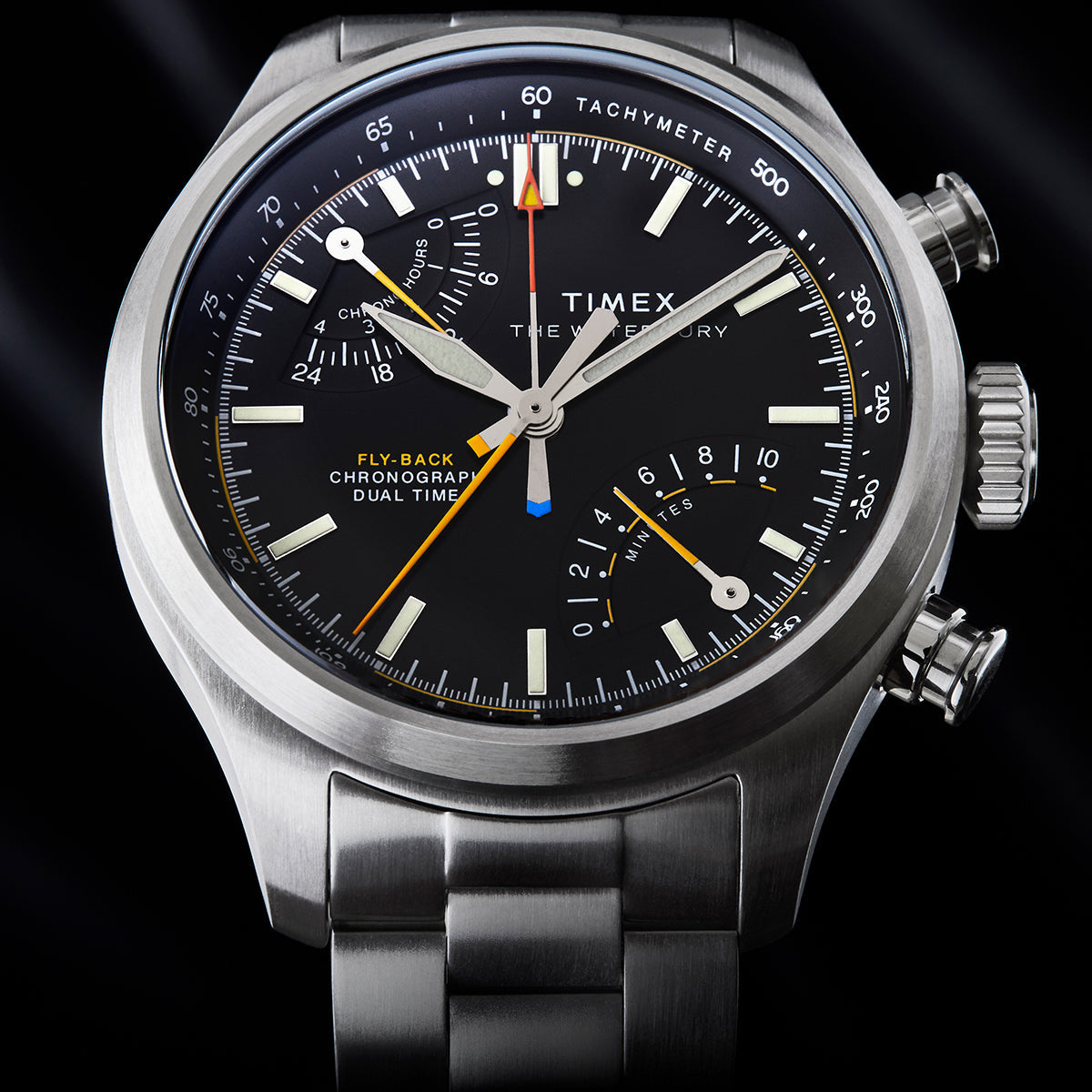 Waterbury Ace Fly-Back Chronograph 43mm Stainless Steel Bracelet