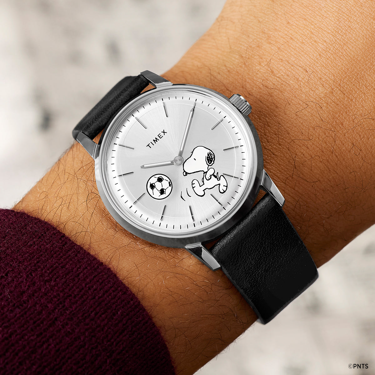 ウマゴ Peanuts® x Timex Marlin® Automatic Soccer 40mm Leather Strap Watch