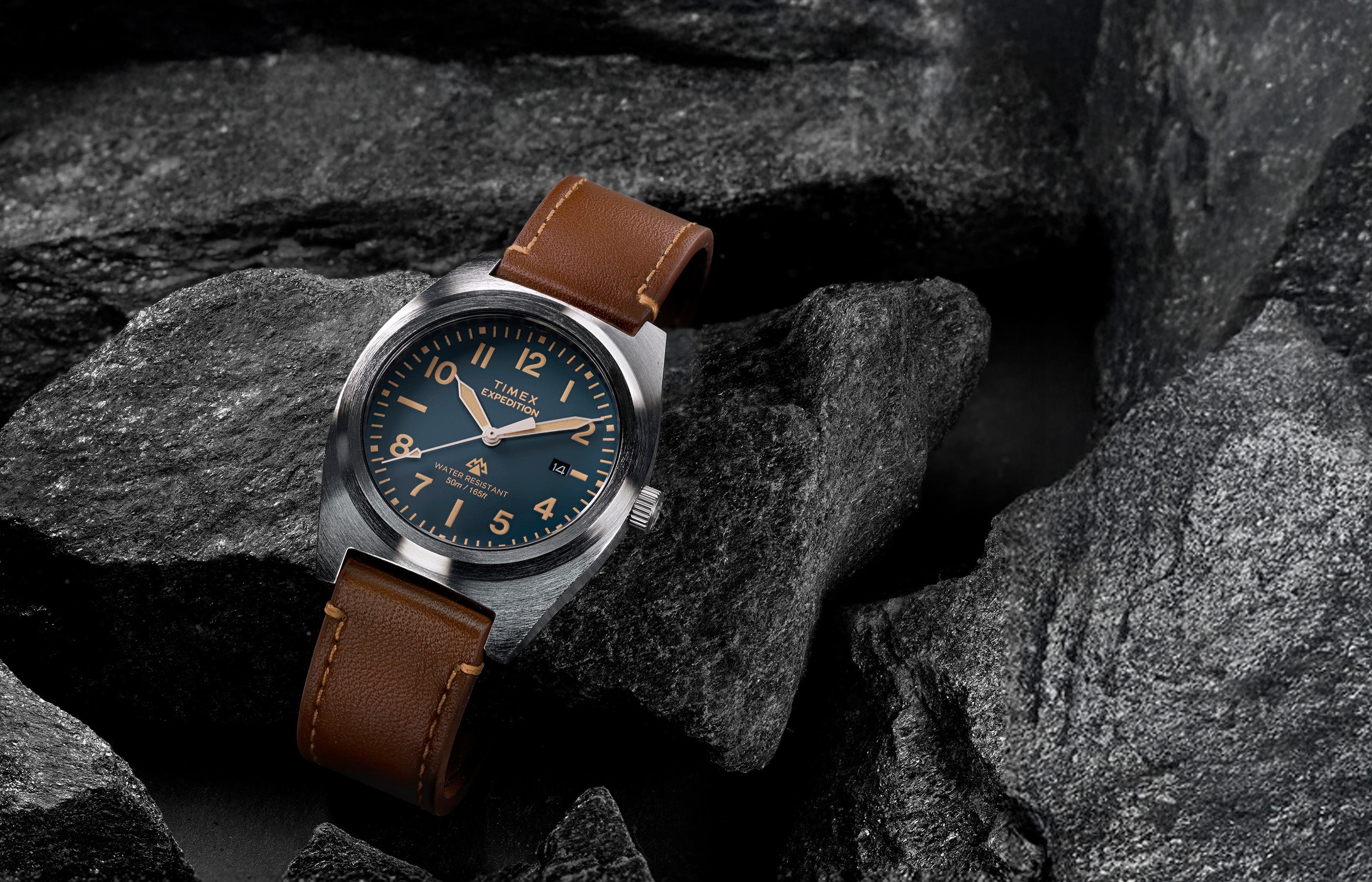 Expedition® Capstone 39mm Eco-Friendly Leather Strap Watch