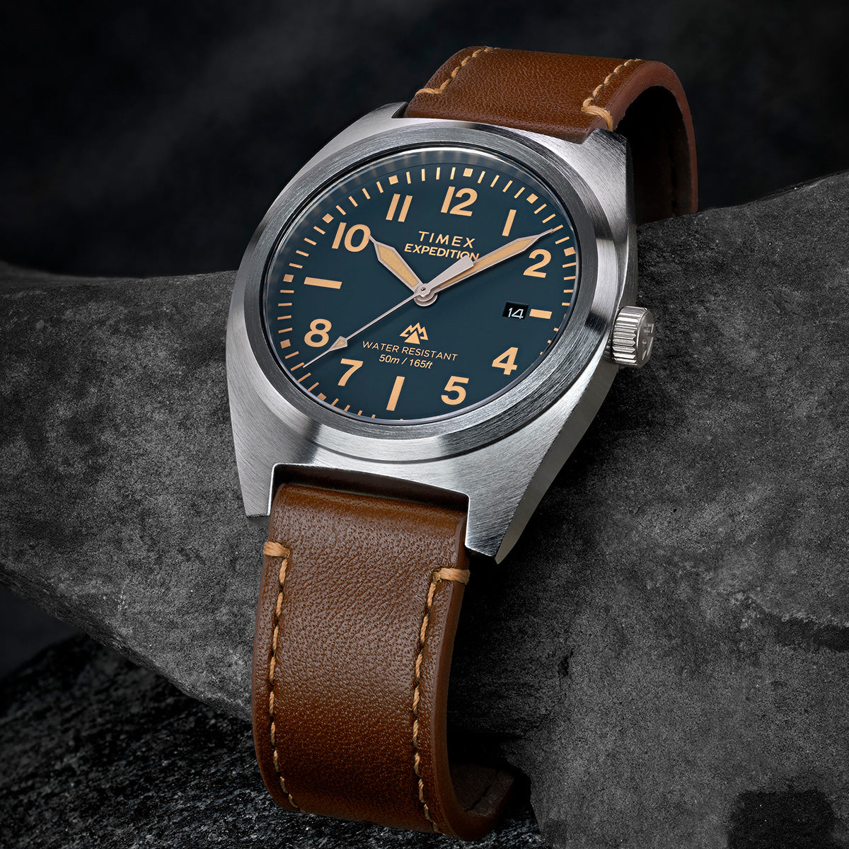 Expedition® Capstone 39mm Eco-Friendly Leather Strap Watch