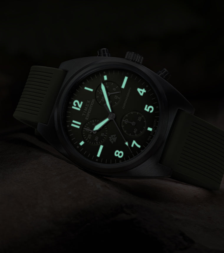 Expedition® Capstone Chronograph 41mm Silicone Strap Watch