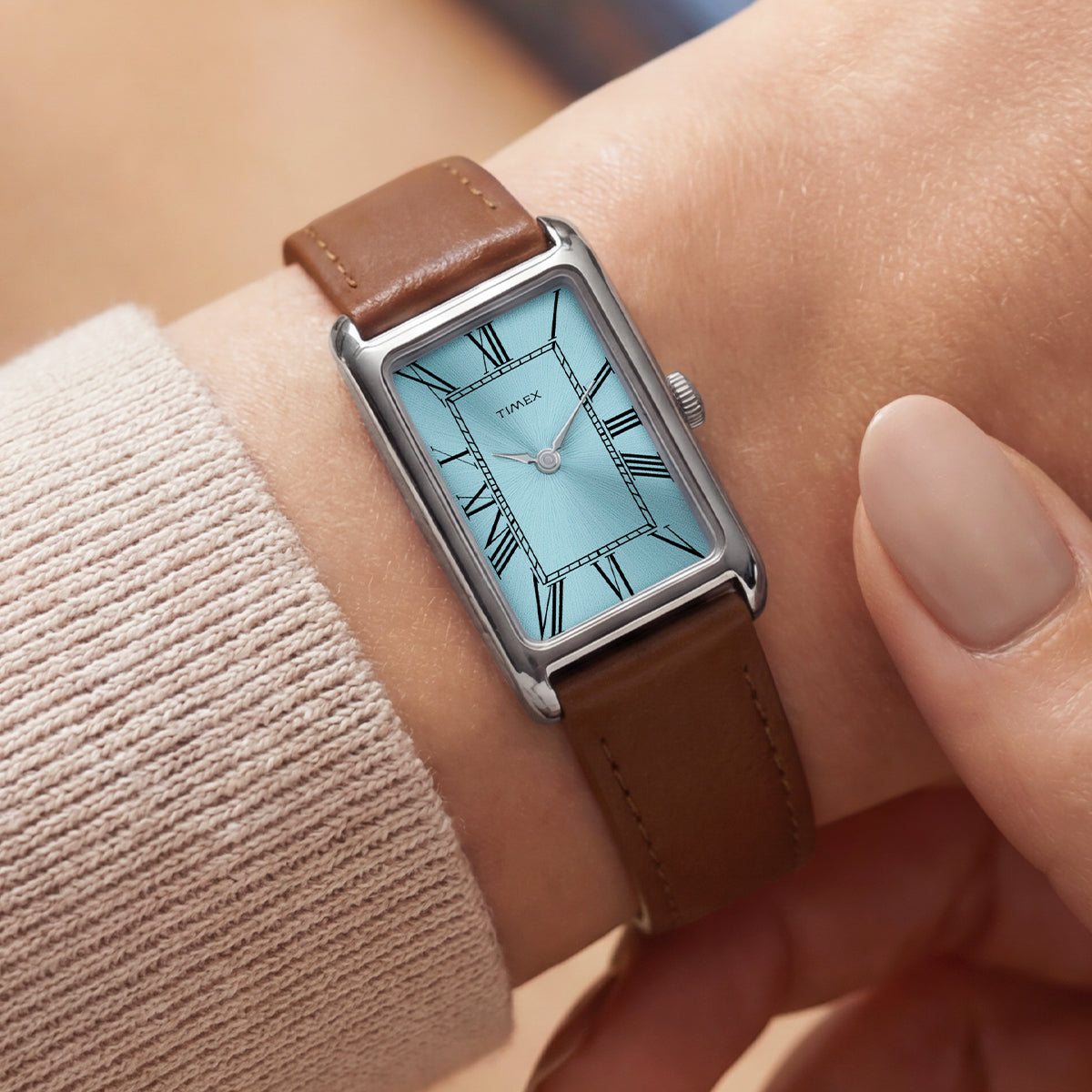 Timex® 1976 Lexington Reissue Inspired 21mm Leather Strap Watch