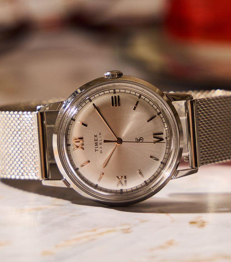 Todd Snyder x Timex Marlin® Mesh 34mm Stainless Steel Bracelet